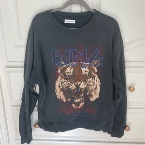 ANINE BING Tiger Sweatshirt in Black